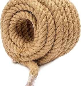 Hemp Rope Jute Rope, Natural Heavy Duty Twine Rope per meterJute Rope, Strong and Heavy Duty Hemp Rope, Soft and Durable Rope for Marine Arts, Crafts