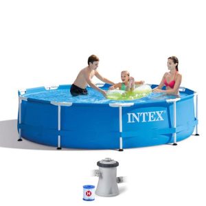 Intex 3.05m Round Metal Frame Swimming Pool 29202 picine