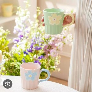 porcelain ceramic Mug trend flower