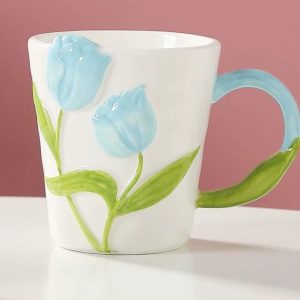Mug ceramic porcelain tulip