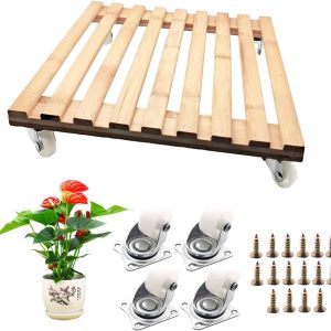 Planter Tray  Load Weight 20 kg with 360° Removable Wheel for Plant Vases in