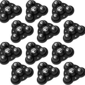 Furniture Castors, Small, Self-Adhesive, Pack of 4  Strong Roller Wheel, 360 Degree Ball Castors, 4 Wheels, Mini Furniture Castors