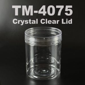 Crystal clear plastic jar