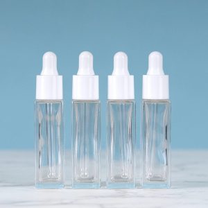 50ml square dropper dispenser bottle has a simple and exquisite design, suitable for precise access 4 pcs
