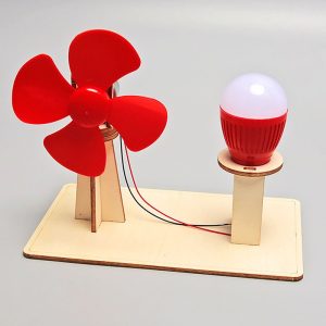 DIY Wind Generator Model Kids Science TOY STEM Technologia Gadget Wooden Physics Kit