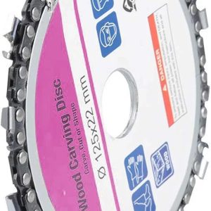 5 Inch Angle Grinder Disc Chain Plate 14 Teeth 7/8 Inch Arbor Wood Carving Disc Chainsaw Cutter Tool for 125mm Angle Grinder
