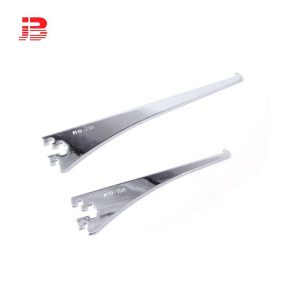 single slot   stainles steel 
Support Wood and Glass Board Metal Shelf Support Knife Bracket for Slotted Channel System