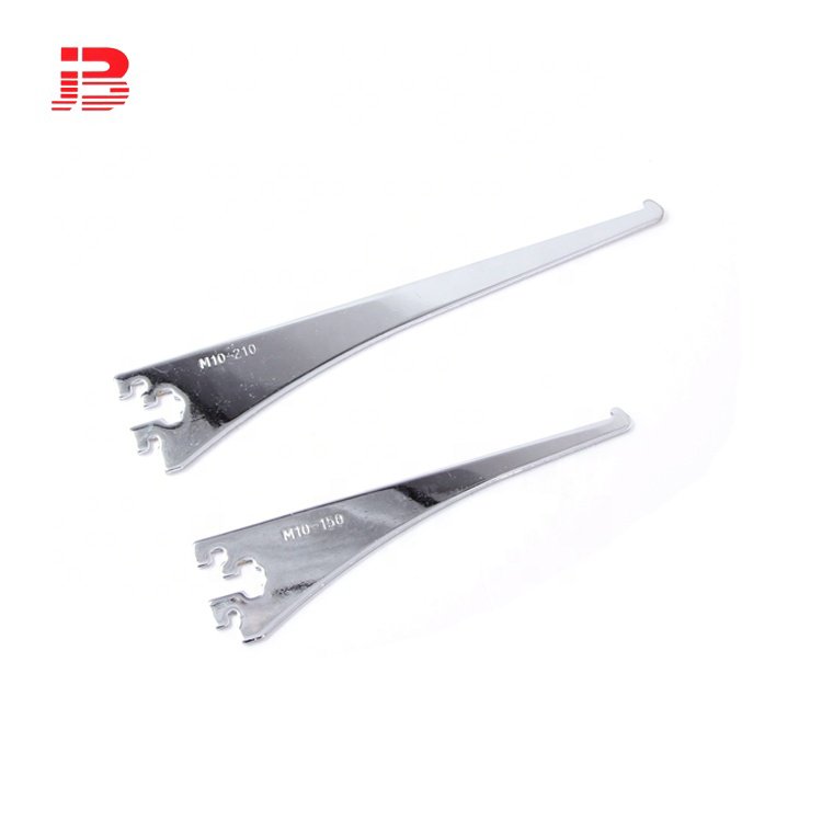 single slot stainles steel
Support Wood and Glass Board Metal Shelf Support Knife Bracket for Slotted Channel System