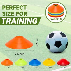 -piece agility soccer cones for training, durable sports cones for drills with a mesh bag, training cones for soccer, football, and basketball - indoor and outdoor cone 50pcs 20cm
