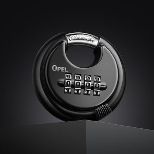 Hardened 304 Stainless Steel Round Combination Lock Resettable Weatherproof Keyless 4 Digit Disc Padlock