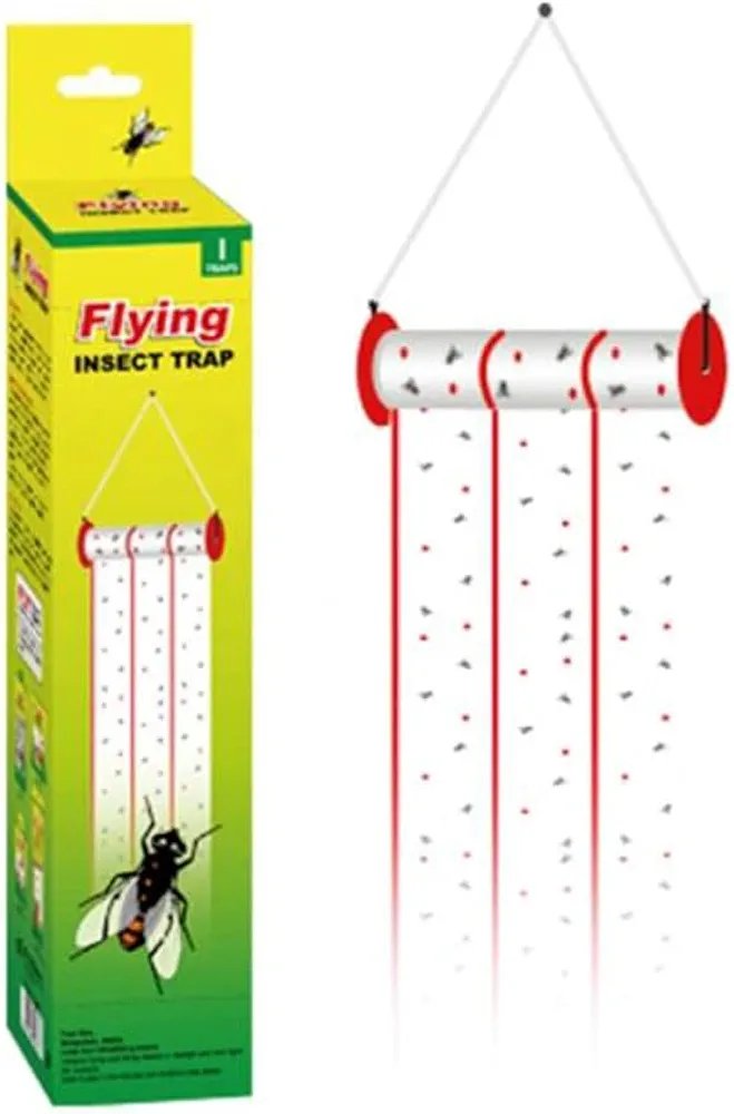 Large Fly Trap Roll - Glue Sticker for Flying Insects, Eco-Friendly Pest Control Solution for Indoor and Outdoor Use, Sticky Paper Strips for Mosquitoes, Gnats, and Fruit Flies, Insect-Free Home 22cm*6m