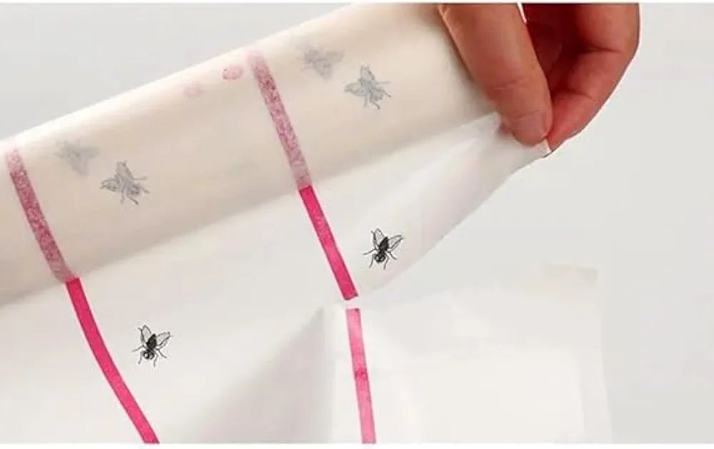 Large Fly Trap Roll - Glue Sticker for Flying Insects, Eco-Friendly Pest Control Solution for Indoor and Outdoor Use, Sticky Paper Strips for Mosquitoes, Gnats, and Fruit Flies, Insect-Free Home 22cm*6m - Image 3
