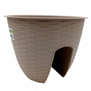 Oval Ratolla Railing Plant Pot - 22.5x29.8x24.2cm  Mocca 7 liter