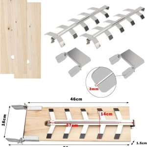 Flame Salmon Boards with Holder x 2, Flame Salmon Board with Reversible Function, Salmon Boards for Grilling, Fire Pit, Flame Salmon Boards Load Capacity of 2.5 kg, Salmon Board for Outdoor