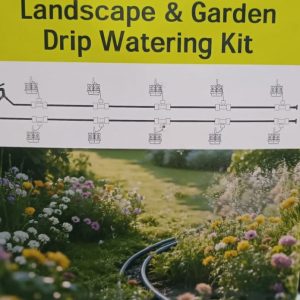 Drip Irrigation System Kit,  10m Automatic Drip Irrigation Kit with 10mm Hose  Distribution Tubing and Accessories for Greenhouse, Yard, Lawn