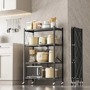 One-Touch Foldable Multi-Purpose Mobile metal Shelf  stand