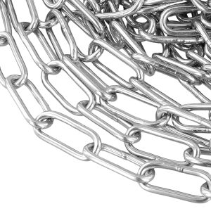 Stainless Steel Chain, 2mm X Feet Heavy Duty Metal Proof Coil Chain, Hanging Loop Chains For Guardrail, Lifting Chain per meter length