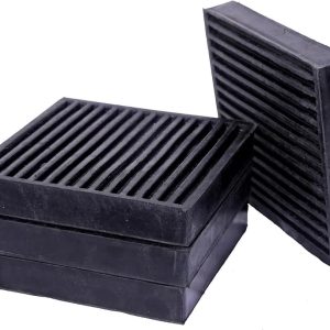 Ribbed Rubber Anti Vibration Pads for Heavy Duty Equipments, 15*15*2cm Center Isolation Pad for Air Compressor, Washer and Dryer, Air 1pc Copy Copy