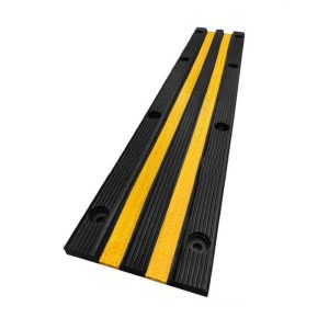 Rubber Wall Guard Black With Yellow Reflective Strip 2*25*100cm