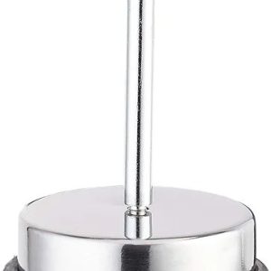 Door Stop With Handle, Floor, Rubber Protection, Doors & Windows, Stainless Steel, 20.5 cm high, Silverv