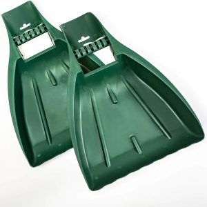 Leaf Grabber 2-Piece 34 x 8 x 50 cm Ergonomic Leaf Shovel for the Hand Leaf Claw for Clean, Quick & Easy Collection of Leaves, Cuts and Garden Waste Green