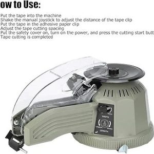 Automatic tape dispenser, adjustable automatic desktop tape dispenser, heavy-duty electric tape cutter with cutting length of 11-58 mm and tape width of 3-22 mm, packaging tape, heat transfer tape