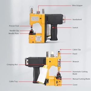 Electric Bag Sewing Machine for Hessian Canvas Handheld Industrial Leather Sewing Machine DIY Portable Sewing Machine Handheld Sewing Bag 220V
