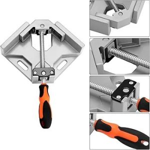 90-degree right angle clamps for woodworking, made of aluminum alloy, 90-degree angle welding clamp for picture frames, cabinet boxes and drawers (1 set of 1 right angle 29cm