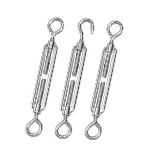 Turnbuckle Wire Tensioner Strainer Hook and Rope Cable Tension Stainless Steel 1pc