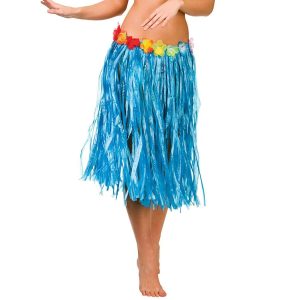 Hula Skirt Hawaiian Grass Flower Waist Beach Party 60cm