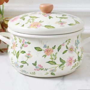 Cookware Pot Binaural Handle Hot Pot Cooking Pot for Food Tea Cereals Flower | Home & Garden