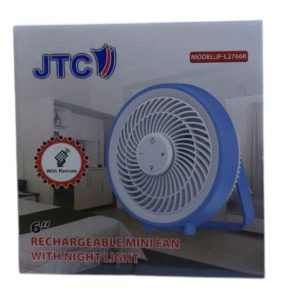 JTC Rechargeable Table Fan - 6″ with Night Light | JF-L2766R