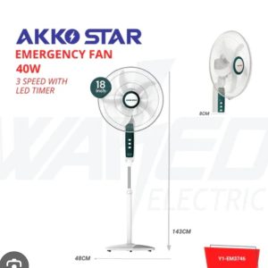 Akko Star rechargable fan with ledb40nw 3 speed