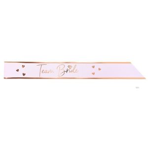 Team Bride Sash With Hearts