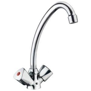 wellwater Washbasin tap lisa, brass, polished, 3/8", incl. drain fitting