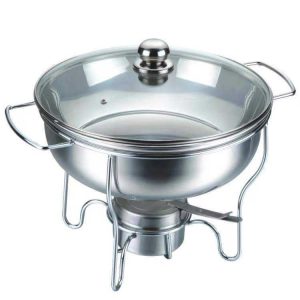 buffet. stainless steel food warmer with glass lid
