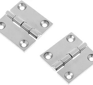 2pcs 4-Holes 316 Stainless Steel Boat Butt Hinge Cabinet Door Closet