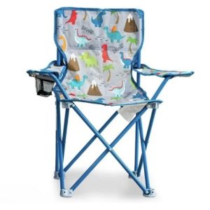 Kids dinosaur Folding Camping Chair with Carry Bag & Safety Lock