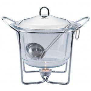 Buffet food warmer glass.   4 liter