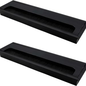 1 Pack Rectangle Hole Cover Square Cable Grommet 280x80mm Wire Cover for Management Computer Desk 28*8cm