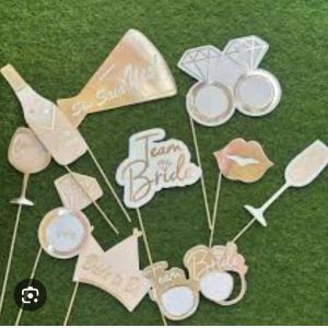 wedding party selfie  photo props