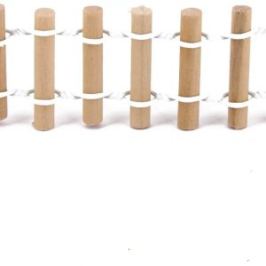 3x Miniature Dollhouse Fairy Garden Resin Landscape Fence Decor Wood Color 10cm 3pcs