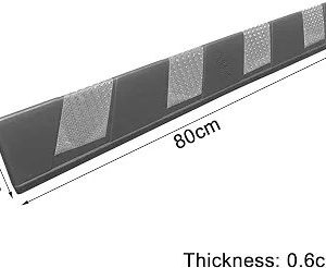 Rubber Corner Guards Wall Corner Guard For Parking Garages,0.6cm Thick Column For Warehouse,Reflective Workshops Ground Floor Garage Wall Corner Guards 1pc 60*13*9cm