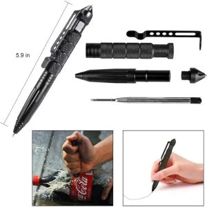 Military Tactical Pen Set, Professional Self Defense Pen, Emergency Glass Breaker Pen, Tungsten Steel Writing Tool