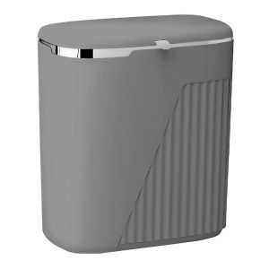 trash can, wa modern design, with two lid openings, spacious, 9 l