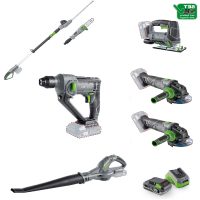 LUX-TOOLS Germany stock oultet Cordless Power Tool 7 pcs : Drill, Jigsaw, Angle Grinder,hedge shear,pruning saw,leaf blower