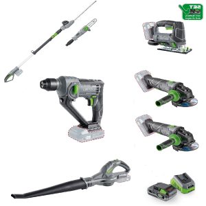 LUX-TOOLS Germany stock oultet Cordless Power Tool  7 pcs : Drill, Jigsaw, Angle Grinder,hedge shear,pruning saw,leaf blower