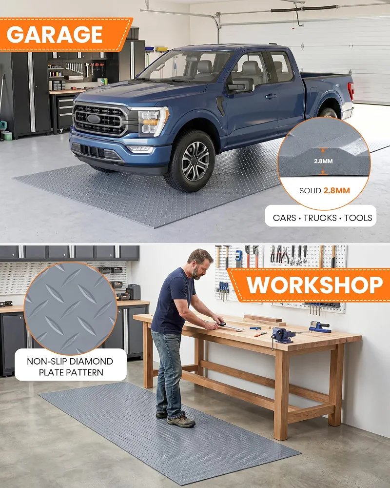 SEAL High Quality Garage Mat grey Solid 0.110 in Thick, Flat Gray, Commercial Grade, Heavy Duty for Golf Cart, Workbench, ATV, Runner, Water and Stain Resistant roll width 120cn sold by 1 meter - Image 7