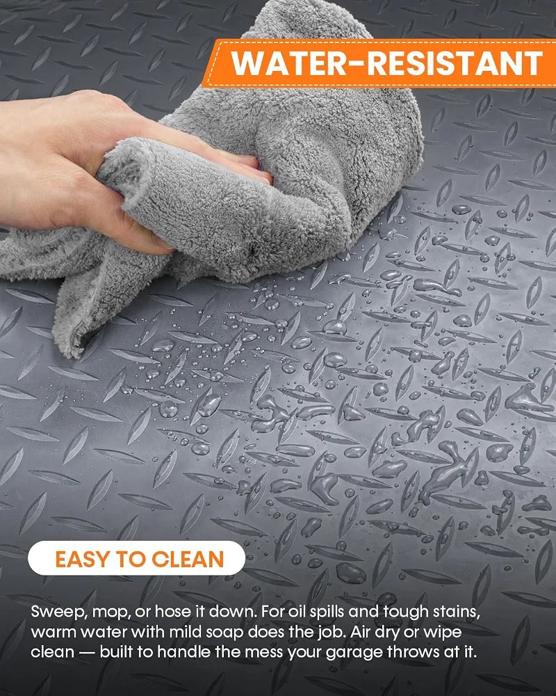 SEAL High Quality Garage Mat grey Solid 0.110 in Thick, Flat Gray, Commercial Grade, Heavy Duty for Golf Cart, Workbench, ATV, Runner, Water and Stain Resistant roll width 120cn sold by 1 meter - Image 3
