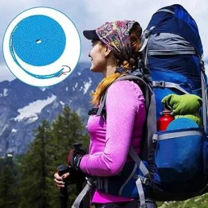 Clothesline, Clothes Drying Rope Windproof Travel Clothesline for Indoor Outdoor Laundry Clothesline for Camping Travel & Home Use (5 Meter)
color random